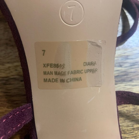 CAPE ROBBIN DIARA WRAP-AROUND ANKLE TIE BURGUNDY STILETTO HEELS 7 - Picture 6 of 6